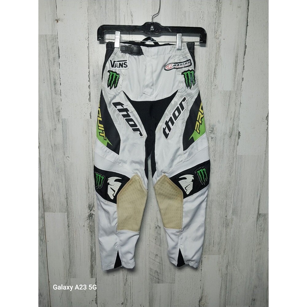 Thor Phase Monster Energy Vans Edition Men's Size 24 Leather Motocross Pants